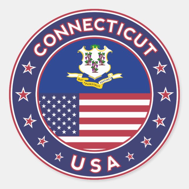 Connecticut, USA States, Connecticut sticker (Front)