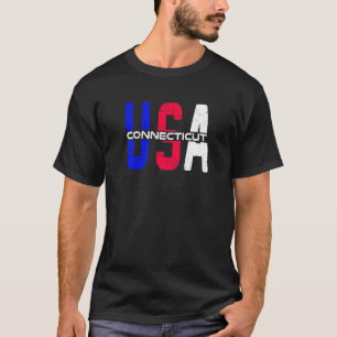 Connecticut Usa Vintage Patriotic And Proud Us Cit T-Shirt