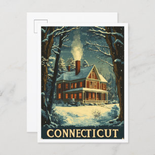 Connecticut USA Vintage Travel Postcard