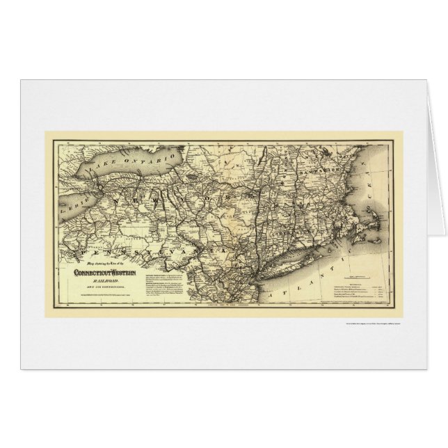 Connecticut & Western Railroad Map 1871 (Front Horizontal)