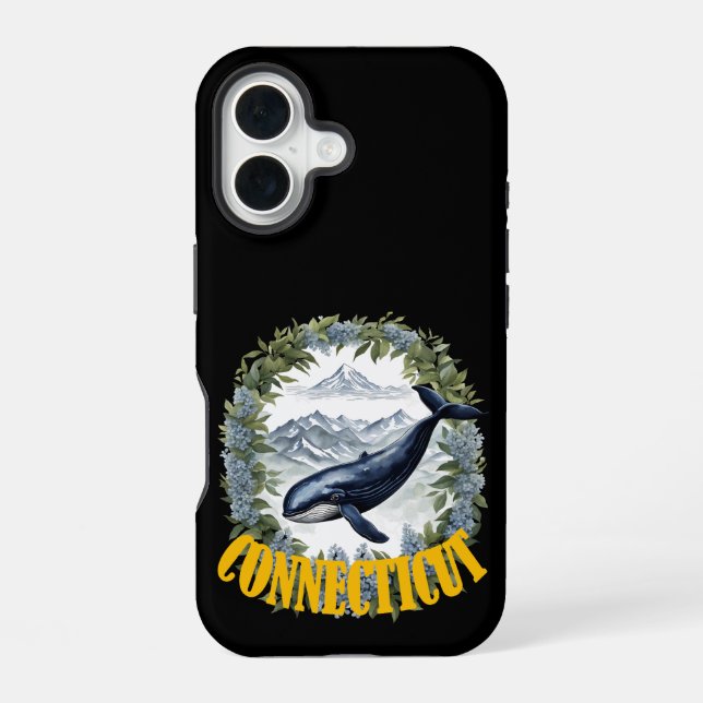 Connecticut Whale With Mountain Laurel iPhone 16 Case (Back)