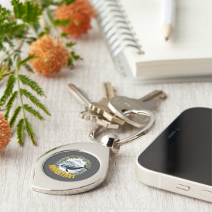 Connecticut Whale With Mountain Laurel Key Ring