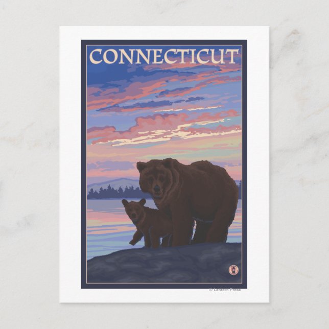ConnecticutBear and Cub Postcard (Front)