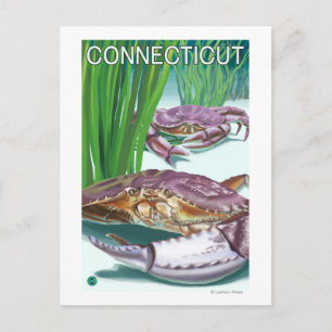 ConnecticutCrab and Fisherman Postcard