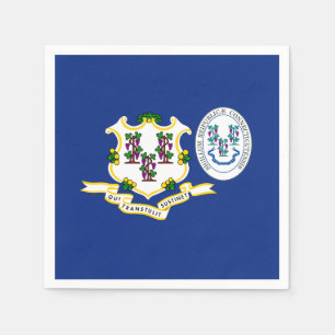 Connecticuter Flag & Seal, Connecticut Napkin