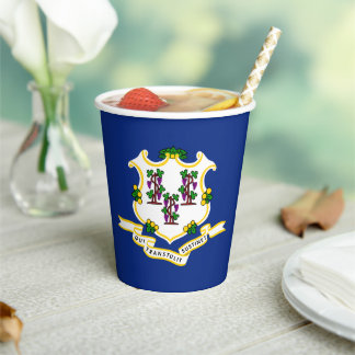 Connecticuter Flag & Seal, Connecticut Paper Cups