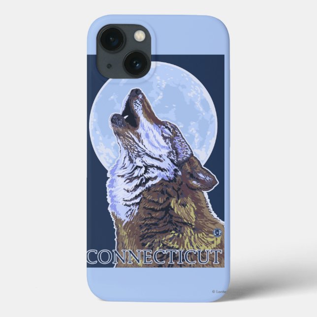 ConnecticutHowling Wolf Case-Mate iPhone Case (Back)