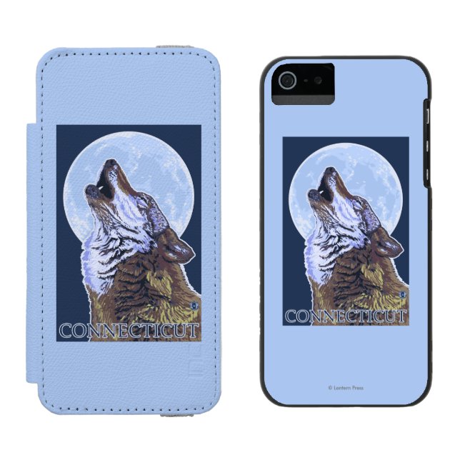 ConnecticutHowling Wolf Incipio iPhone Wallet Case (Side by Side)
