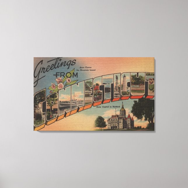 ConnecticutLarge Letter ScenesConnecticut Canvas Print (Front)