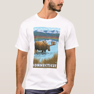 ConnecticutMoose Drinking in Lake T-Shirt
