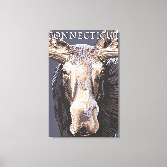 ConnecticutMoose Up Close Canvas Print (Front)