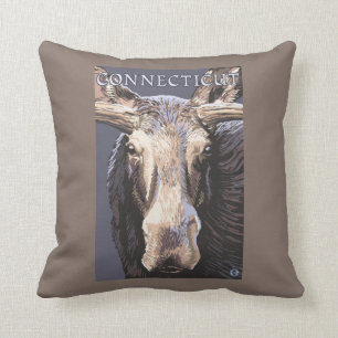ConnecticutMoose Up Close Cushion