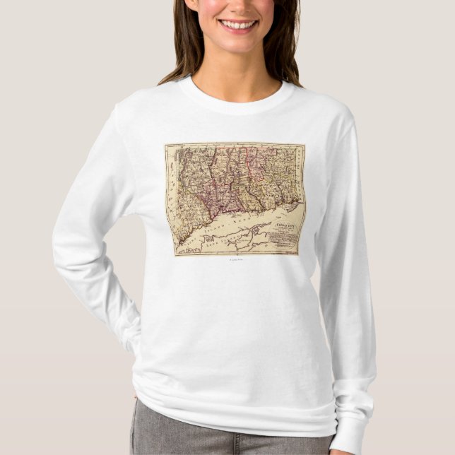 ConnecticutPanoramic MapConnecticut T-Shirt (Front)