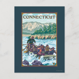 ConnecticutRiver Rafting Scene Postcard