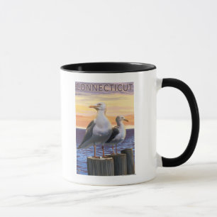 ConnecticutSea Gulls Scene Mug