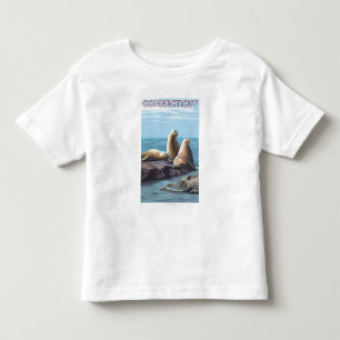 ConnecticutSea Lions Scene Toddler T-Shirt