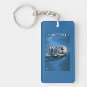 ConnecticutSea Otter Scene Key Ring