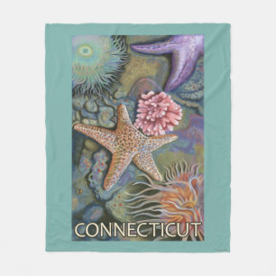 ConnecticutTidepool Scene Fleece Blanket