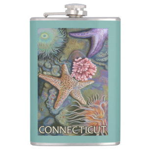 ConnecticutTidepool Scene Hip Flask