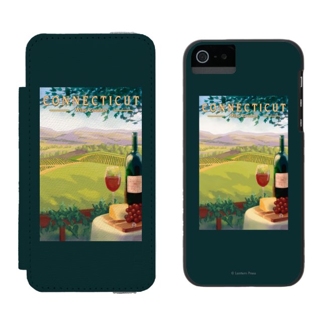 ConnecticutWine Country Scene Incipio iPhone Wallet Case (Side by Side)