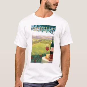 ConnecticutWine Country Scene T-Shirt