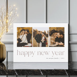 Connection 3 Photo New Year Holiday Card