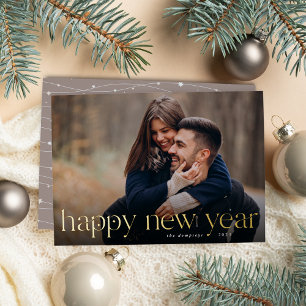 Connection   Full Photo New Year Foil Holiday Card