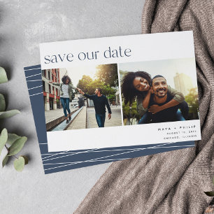 Connection   Modern Casual Two Photo Save The Date