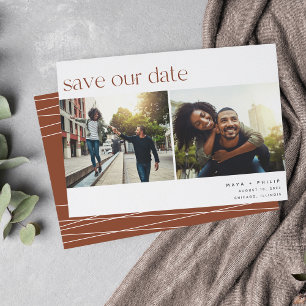 Connection   Modern Casual Two Photo Save The Date