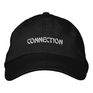 Connection Motivational Quote Spiritual Black Embroidered Hat