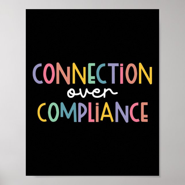 Connection Over Compliance Autism Awareness Month  Poster (Front)