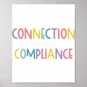 Connection Over Compliance Autism Awareness Month Poster