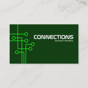Connections - Dark Green Business Card