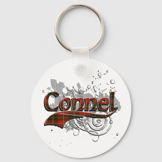 Connel Tartan Grunge Key Ring (Front)