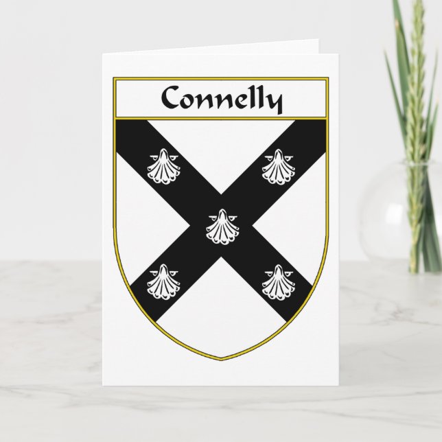 Connelly Coat of Arms/Family Crest Holiday Card (Front)