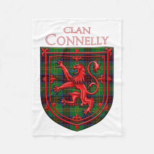 Connelly Hunting Tartan Scottish Plaid Fleece Blanket (Front)