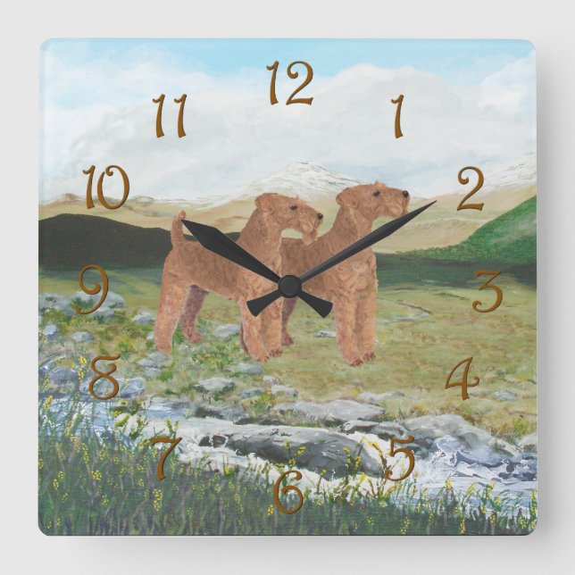 Connemara Countryside Square Wall Clock (Front)