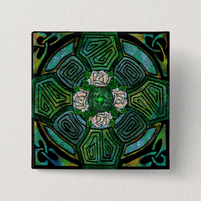 Connemara Cross Button (Front)