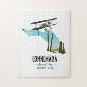 Connemara National Park County Galway Ireland map Jigsaw Puzzle