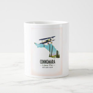 Connemara National Park County Galway Ireland map Large Coffee Mug