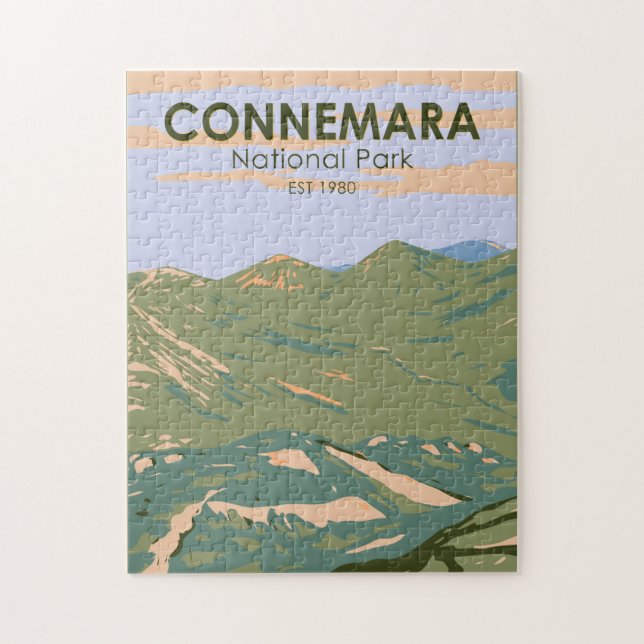 Connemara National Park Ireland Twelve Bens Travel Jigsaw Puzzle (Vertical)