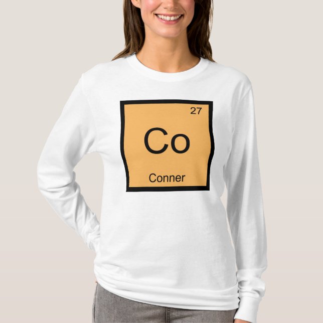 Conner Name Chemistry Element Periodic Table T-Shirt (Front)