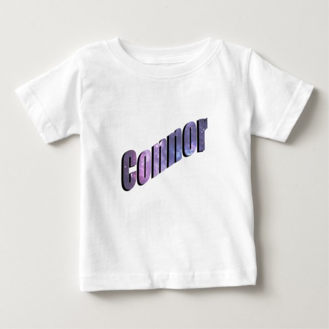 Conner, Name Made From Blue Nebula Clouds, Baby T-Shirt (Front)