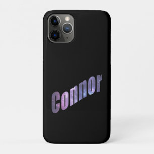 Conner, Name Made From Blue Nebula Clouds, iPhone 11 Pro Case