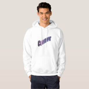Conner, Name Made From Blue Nebula Clouds, Hoodie