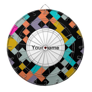 Connnected shapes abstract design dartboard