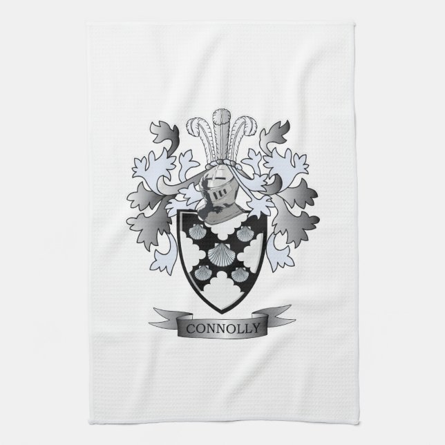 Connolly Coat of Arms Tea Towel (Vertical)