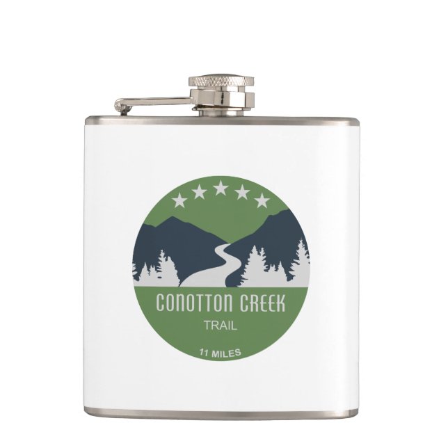 Conotton Creek Trail Hip Flask (Front)