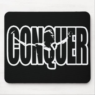 CONQUER (Body building Motivation) Mouse Mat