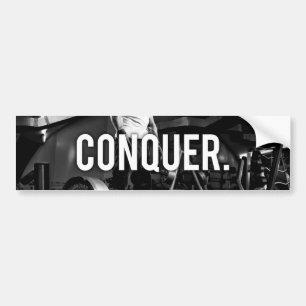 CONQUER - "Body building" Workout Motivational Bumper Sticker